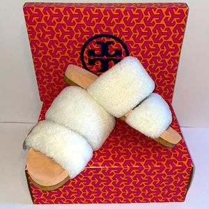 Tory Burch Sheldon Shearling Slides